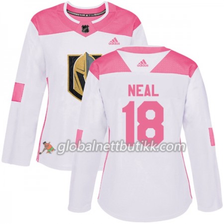 Vegas Golden Knights Hockeydrakt James Neal 18 2017-2018 Hvit Rosa Fashion Adidas Authentic - Dame